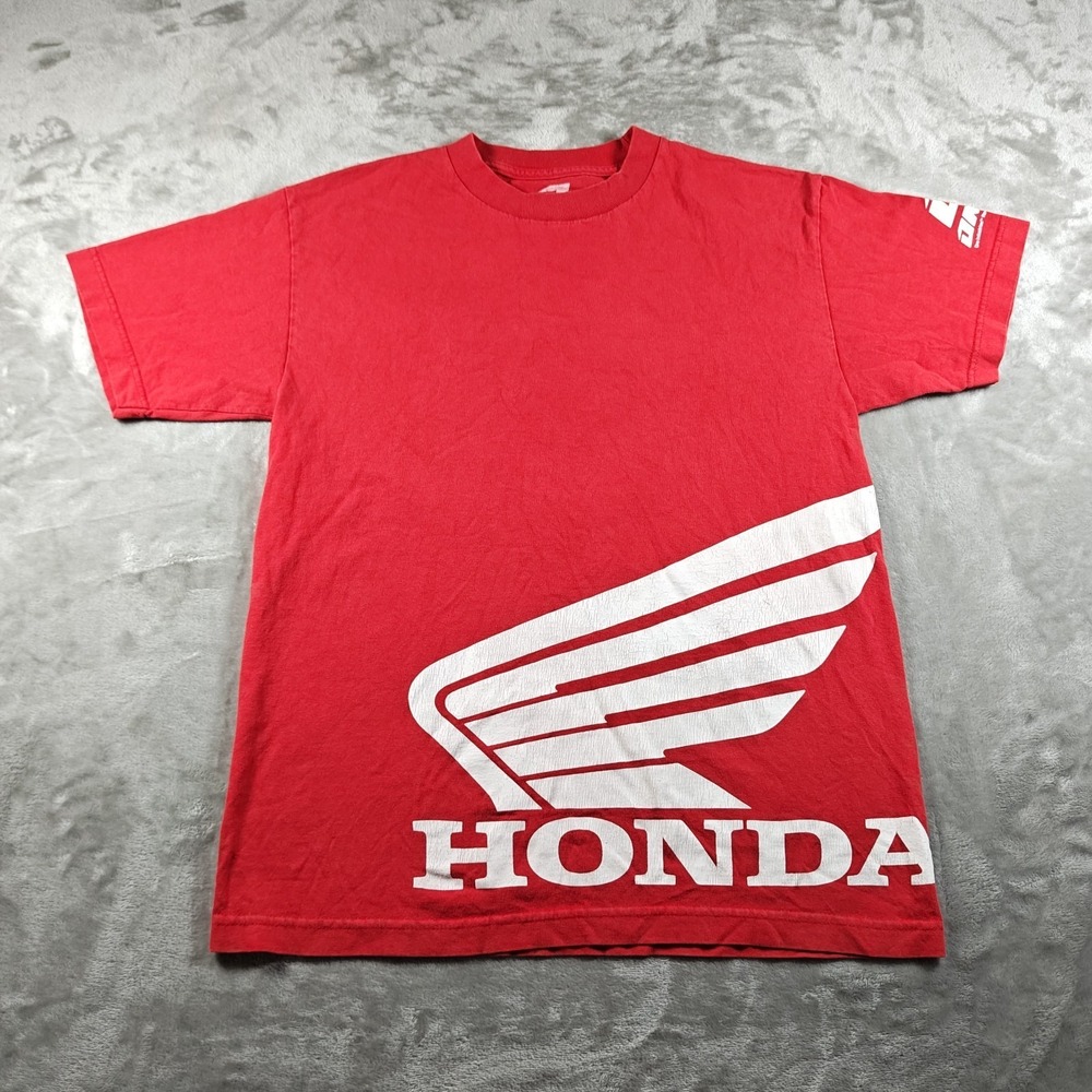 Honda Racing Shirt Mens Small Red One Industries Motocross Dirt Bike Biker